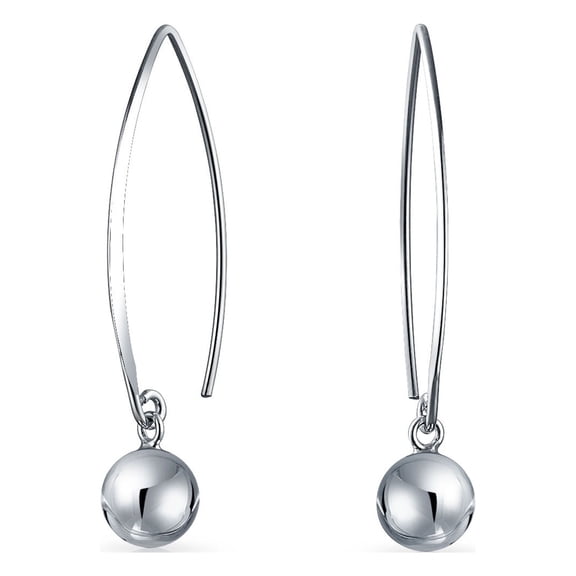 Bling Jewelry Womens Minimalist Dangle Earrings 14K Gold Plated Silver 8MM