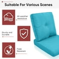 thumbnail image 6 of POCASSY Patio Furniture Cushions Set of 5, 22.5"*22.5" Outdoor Cushion for Patio Furniture, Water Resistant, Fade Resistant, Deep Seat and High Back Cushion for Chair, Sofa, and Couch, Turquoise, 6 of 7