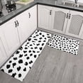 thumbnail image 2 of White and Black Of Leopard Print Kitchen Rugs Sets Of 2,Anti Fatigue Kitchen Mat Rugs Non Slip Washable,Decorative Kitchen Floor Mats for Kitchen,Sink,Laundry,17"x30"+17"x47", 2 of 7