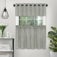 thumbnail image 4 of Achim Bedford Rod Pocket Light Filtering Curtain Tier Pair, Grey, 58" x 36", 4 of 5