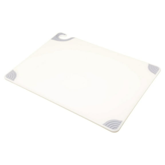 San Jamar Saf-T-Grip Cutting Board, Plastic, 24 x 18 x 0.5, White
