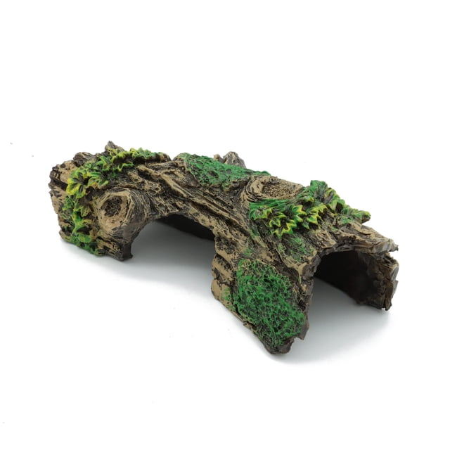 Decoración para acuario JIH Tronco hueco de resina 15x6x5 cm