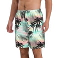 thumbnail image 2 of Naloa Tropical Summer Palm Men's Beach Shorts, Surfing shorts, Swim trunks, Quick Dry Swim Trunks for Surfing Beach Fun - Large, 2 of 9