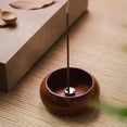 thumbnail image 6 of YOHAVEN Wooden Incense Stick Tray, Four-Hole Ash Holder, 5.9 × 2.3 Cm Compact Design For Stick Incense, Natural Wood Finish For Meditation Space, Yoga Corner, Tea Room, Gift For Calm Atmosphere, 6 of 6
