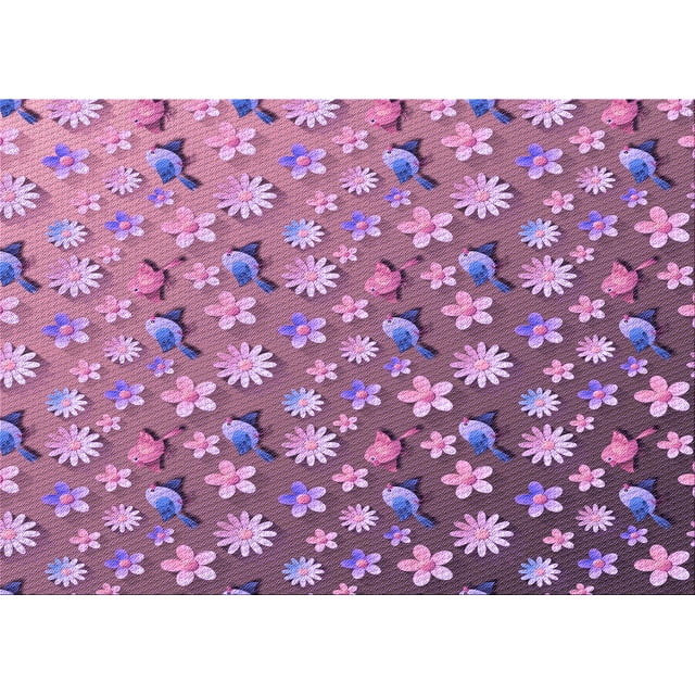 Ahgly Company Machine Washable Indoor Rectangle Transitional Pink Plum Purple Area Rugs, 3' x 5'