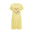 thumbnail image 4 of biudgviw Valentines Day Sleep Shirts for Women Short Sleeve Nightgown Casual Heart Print Crewneck Pajama Dress Soft Sleepwear S-XXL, 4 of 4