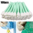 thumbnail image 1 of 100pcs Cleaning Swabs Foam Tips Sponge Stick For Inkjet Printer Optical Equipments, 1 of 5