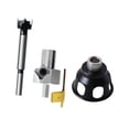 thumbnail image 2 of koolsoo Workbench Hole Drill Bit and Punch Set Table Hole Trimmer Easily Install Professional Accessory Polished Finish Tool 19x90mm Drill Bit, 2 of 6