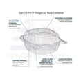 thumbnail image 4 of DART Solo Model # C57PST1| 6" X 5 13/16" X3" ClearSeal Hinged Lid Plastic Container Use for Take-out/ to-Go Food, Sandwiches, Cake, Salad (500Ct), 4 of 6