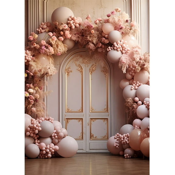 Vintage Curtain Floral Background Pregnant Baby Shower Girl Portrait Art Portrait Wedding Backdrop for Photo Studio