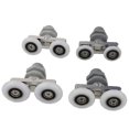 thumbnail image 4 of Shower Door Wheels, Double Twin Top / Bottom Shower Door Rollers / Runners / Pulleys / Wheels Bathroom Replacement(4pcs, gray), 4 of 4