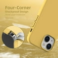 thumbnail image 6 of Compatible with iPhone 13 Mini Case, Liquid Silicone Gel Rubber Cover with Microfiber Lining, Full Body Drop Protection Phone Case for iPhone 13 5.4 Inch(2021), Yellow, 6 of 13