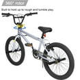 thumbnail image 4 of Hykolity 20 inch BMX Bike Freestyle Cycling Trick Bicycle with 4 Pegs for Teenage Adults Men Women Beginners Street Stunt Bike V-Brake Silver, 4 of 7