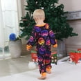 thumbnail image 4 of Family Matching Halloween Pajamas Set Long Sleeve Top and Printed Pants Soft Sleepwear Loungewear with Ghost Pumpkin Design (Baby), 4 of 4