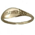 thumbnail image 4 of Gift for Women Solid Yellow Gold Mama Letter Flower Ring Anniversary Christmas Birthday Party Mothers Day Gift, 4 of 6