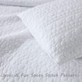 thumbnail image 4 of Juego de colcha HORIMOTE HOME tamaño queen con estampado geométrico blanco, 4 of 8