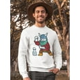 thumbnail image 2 of Viking And Milk. Sweatshirt Men -Image by Shutterstock, Male 5X-Large, 2 of 4