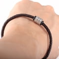 thumbnail image 4 of 4mm Man-made Leather Bracelet for Men Women Braided Rope Chain, 4 of 5
