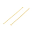 thumbnail image 2 of 500pcs Brass Flat Head Pins Long-Lasting Plated Real 18K golden Plated 38x0.7mm Head: 2mm, 2 of 3