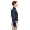 thumbnail image 3 of Men's Foundation 100% Cotton Long-Sleeve Twill Shirt with Teflon™ - DARK NAVY - L, 3 of 3