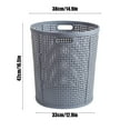 thumbnail image 3 of Large Plastic Laundry Basket with Handles | 38x38x42cm Storage Hamper for Clothes & Toys | Ventilated Design for Odor Control | Black Gray White Options | 1-Piece Household Organizer, 3 of 6