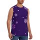 thumbnail image 2 of Fotbe Crystal Purple Snowflake Men's Camiseta sin Mangas Estampada para Hombres, Playera Casual para Gimnasio, Entrenamiento, Playa-Medium, 2 of 7