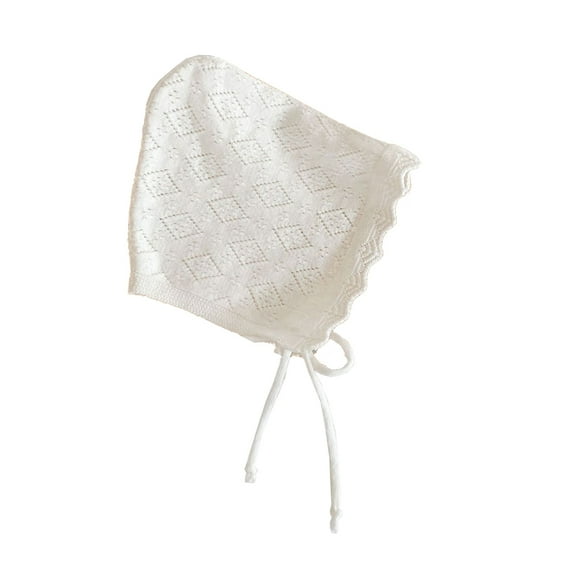 Baby Girls Hats Cotton Solid Color Baby Hats & Caps for 0-24 Months Baby Knitted Hat with Ruffle Flower