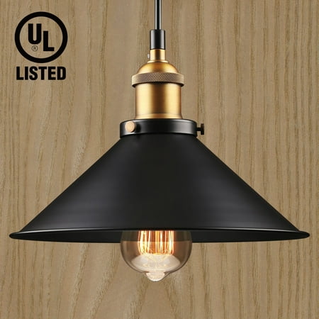 LEONLITE Industrial Hanging Pendant Light, LED Pendant Lighting for Dining Room, Bars, Warehouse, E26