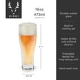 thumbnail image 4 of Viski Glacier Double Walled Beer Glasses with Cooling Gel, 16 oz, Set of 1, 4 of 8