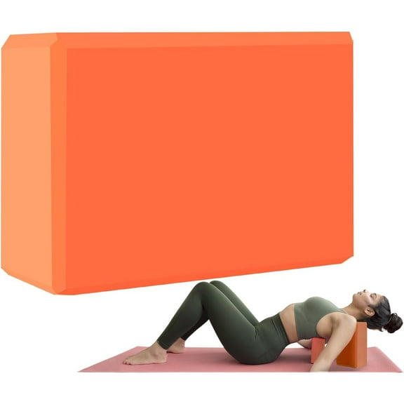 Yoga Block - Supportive Latex-Free Eva Foam - Soft Non-Slip Surface with Beveled Edges for Yoga, Pilates, Meditation - Yoga Accessories for Stability, Balance, Deepen Stretches