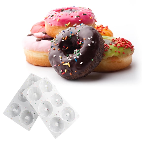 Silicone Donut Baking 6 Cavity Nonstick Kitchen Bakeware for Homemade Desserts and Pastries