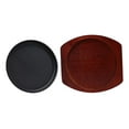 thumbnail image 4 of Personal Size Cast Iron Sizzling Fajita Pan Skillet With Wood Base Round 8.75"D, 4 of 5