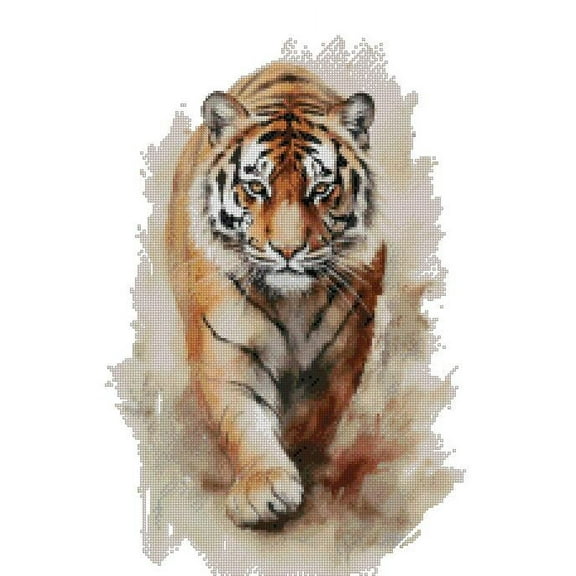 Tiger, Walks in Counted Cross Stitch Kits, 14ct Cotton, 150x220 Stitch 26x40cm Counted Cotton Tiger Cross Stitch Kits