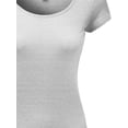 thumbnail image 3 of FashionOutfit Women's Tri Blend Melange Short Sleeve Tees, 3 of 3