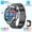 Black silicone strap + black stainless steel strap watch, variant on 2025 Smart Watch 5 Max: 1.53" HD Display, 100+ Sports Modes, NFC, Voice Assistant, Call/Msg Notifications, Sleep Tracker for iOS Android