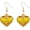 Yellow, variant on 14K Gold plated Colorful Flame Earrings For Women Punk Fire Heart Burning Earrings Transparent Funny Geometric Alloy Flame Earrings Fashion