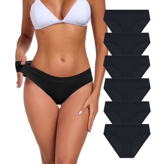 CF Modal Underwear Supersoft Hipster Panties for Women Breathable & Stretch Ladies Bikini Underpants Comfortable Undies 6 Pack(6B,M)