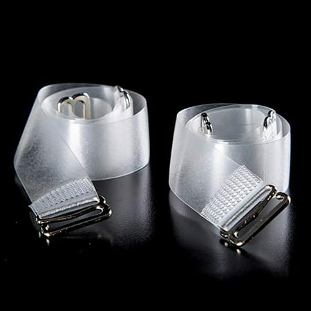 - Reactionnx 3 Pairs Clear Bra Straps, Stainless Steel Hook Multiple Width Support, Transparent Removable Invisible Replacement Bra Shoulder Straps