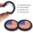 thumbnail image 4 of 2 Pack American Flag Cup Holder Coasters Car Interior Accessories - Silicone Anti Slip Cup Mat for US Flag for All Vehicle Models (Set of 2, 2.75" Diameter) American flag, 4 of 6