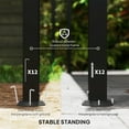 thumbnail image 4 of Outsunny 10' x 16' Outdoor Pergola Canopy, Wall-Mounted Metal Patio Canopy with Drainage Holes for Backyard Garden Porch, Dark Gray, 4 of 9