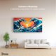 thumbnail image 3 of Cuadro Decorativo Canvas Danza Olas Kanagawa 140x70, 3 of 4