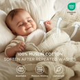 thumbnail image 2 of 100% Cotton Muslin Throw Blanket Large 50x70 Inches - 4-Layer Breathable and Lightweight Thin Soft Summer Gauze Muslin Blankets for Adults, Linen Beige, Boho Cotton Throw for Couch, 2 of 7