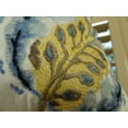 thumbnail image 3 of Thomas Collection Navy Blue Yellow White Floral Embroidered Sofa Pillow - 11181, 3 of 5