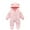 Pink, variant on Ulitacool Boys Onesie Long Sleeve Jumpsuit Infant Christmas Snowsuit Romper Warm Coat Solid Color Bodysuit Comfortable One-Piece Clothing 9-12 Months Blue