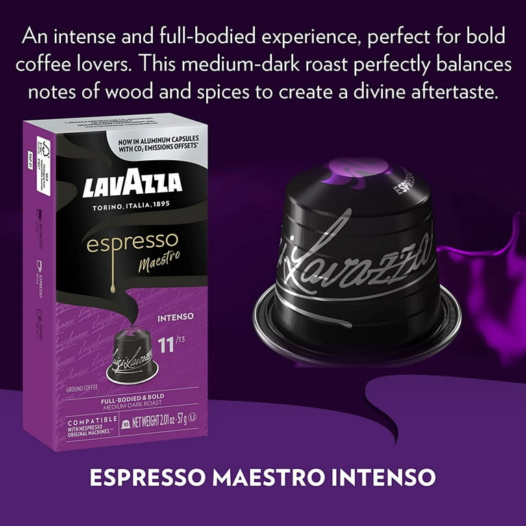 Lavazza Deciso Espresso Dark Roast Capsules Compatible With Nespresso  Original* Machines (Pack Of 100) 
