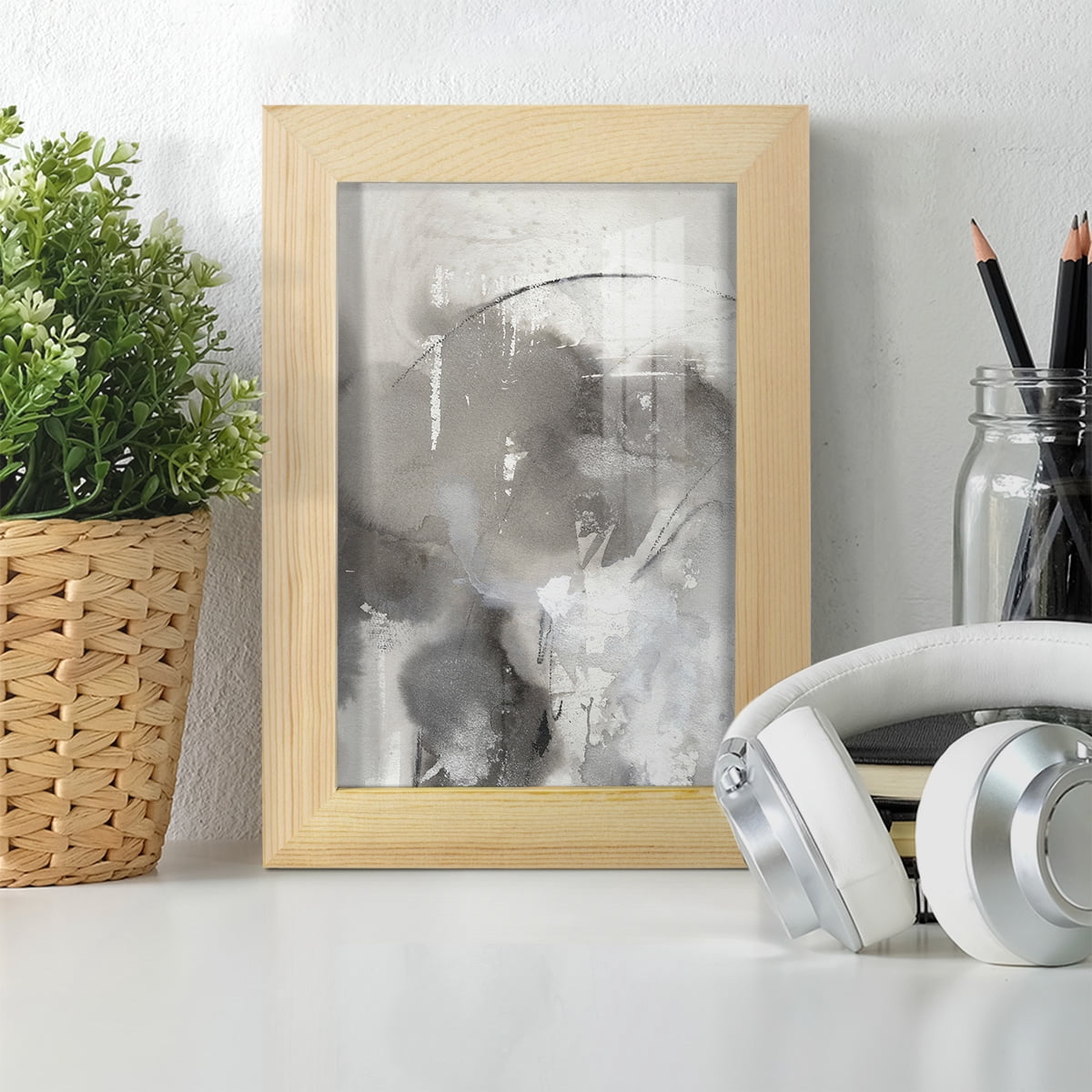Mystical Objects I - Framed Print w/glass - Natural Wood