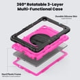 thumbnail image 2 of Case for Samsung Galaxy Tab A11 Plus 2025/A9 Plus 2023 11 inch with Screen Protector, 360 Degree Rotating Kickstand Hand Strap Shockproof Cover with Shoulder Strap, Rose PC, 2 of 7