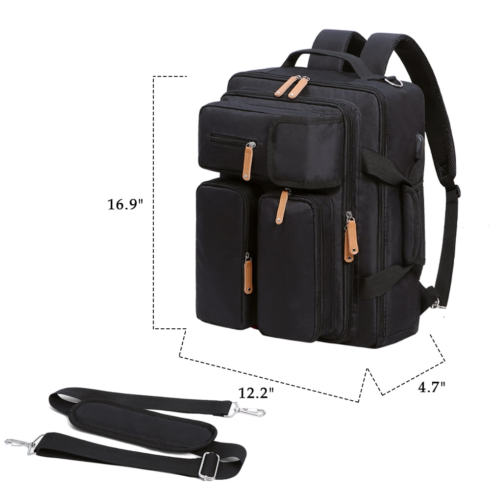 Baby Diaper Backpack - Large Capacity Waterproof Nappy Bag with Insulated Pockets and 14-inch Laptop Compartment, Large Daypack Business Weekender Luggage Backpack for Momm Dad （Black）