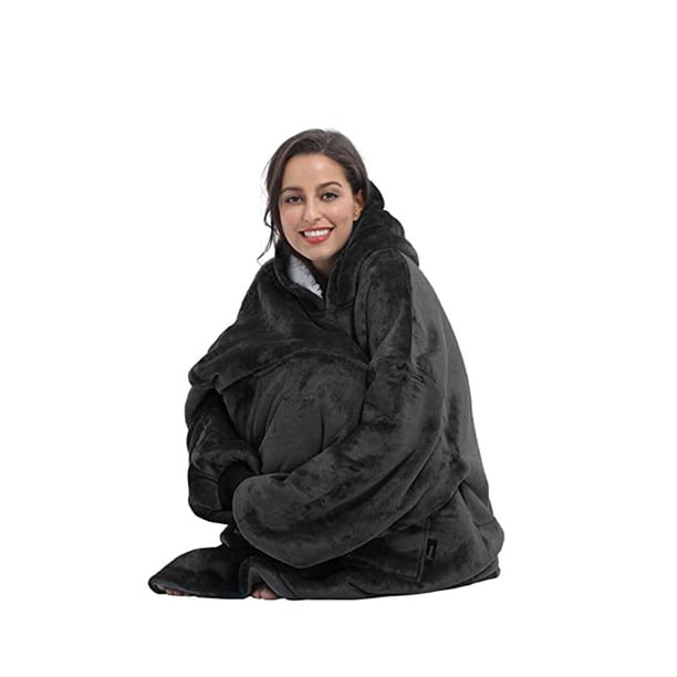 Ripley - POLERONES FELPA CON CAPUCHA MANTA POLAR BATA FRAZADA INVIERNO