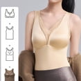 thumbnail image 4 of asjyhkr Tank Tops for Women Fleece Thermal Undershirt Casual Daily Fall Winter Baselayer Sleepwear Tops with Built in Bra(X-Large,Beige), 4 of 8